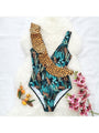 Dakota Sexy High Waist Leopard Print One-Piece Bikini - Vestir en Moda