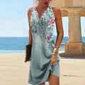 Dalia Women Summer Printed V-collar Dresses - Vestir en Moda