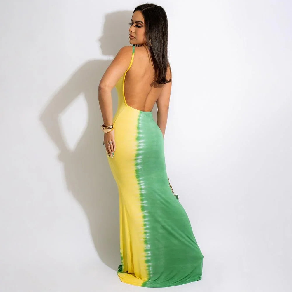 Dana Summer Camisole Backless Floor Length Dresses - Vestir en Moda