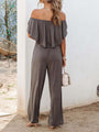 Daniela Women Solid Color Off The Shoulder Jumpsuits - Vestir en Moda