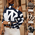 Dany Autumn Sexy Off Shoulder Print Blouse - Vestir en Moda