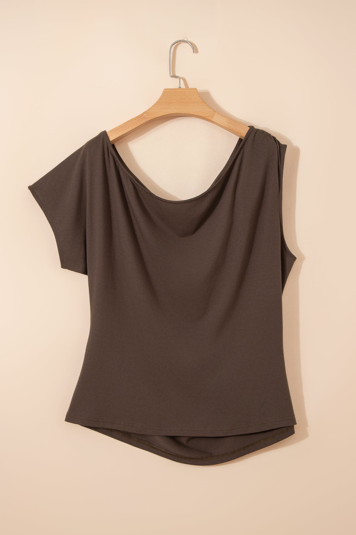 Solid Asymmetric Neck Sleeve