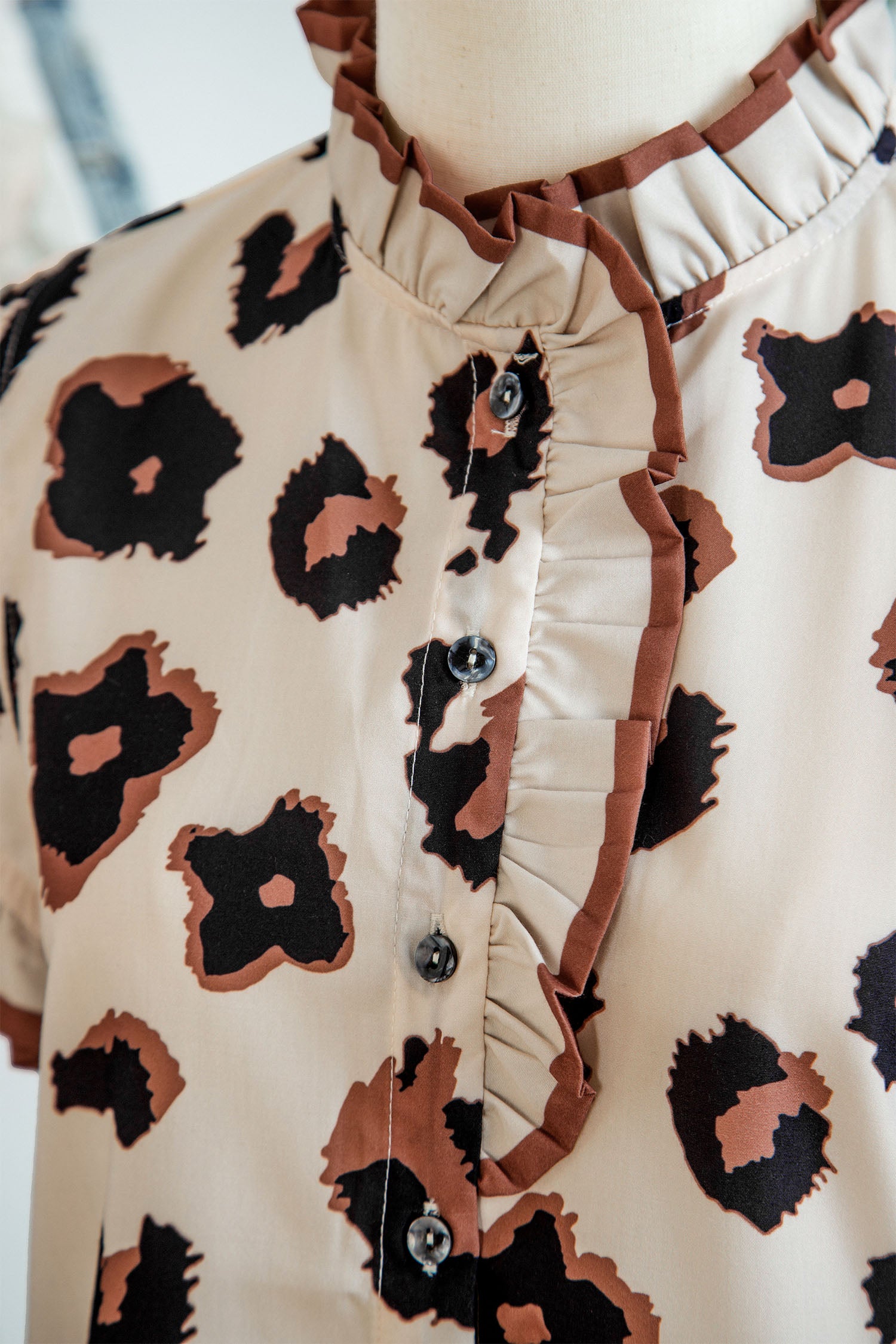 Leopard Ruffle Sleeve Summer