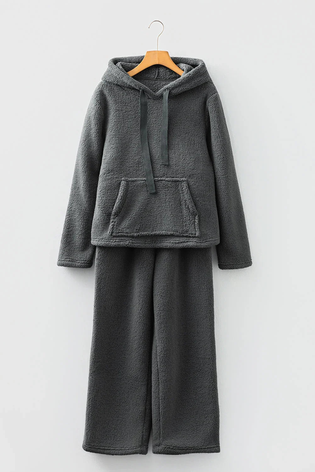 Lauren Fuzzy Drawstring and Lounge Two Piece Set