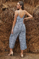 Débora Printed Spaghetti Strap Low Back Jumpsuits - Vestir en Moda