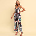 Desiree Women Sexy Backless Deep V Plunge Neck Strap Lace Jumpsuits - Vestir en Moda