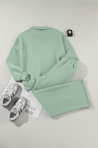 Belen Solid Zip-Up Drawstring Two Piece Sets
