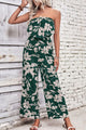 Diana Floral Strapless Wide Leg Jumpsuits - Vestir en Moda