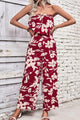 Diana Floral Strapless Wide Leg Jumpsuits - Vestir en Moda