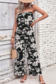 Diana Floral Strapless Wide Leg Jumpsuits - Vestir en Moda