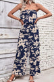 Diana Floral Strapless Wide Leg Jumpsuits - Vestir en Moda