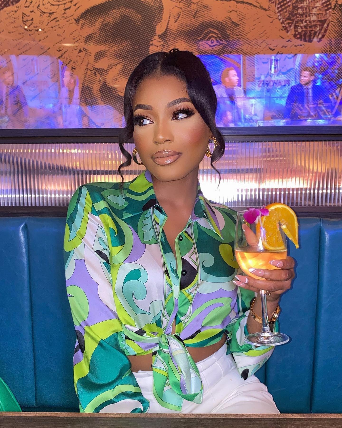 Diana Holiday Printed Long Sleeve Blouses