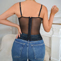 Diana Sexy See Through Lace Sling Boning Wrapped Wear Top - Vestir en Moda