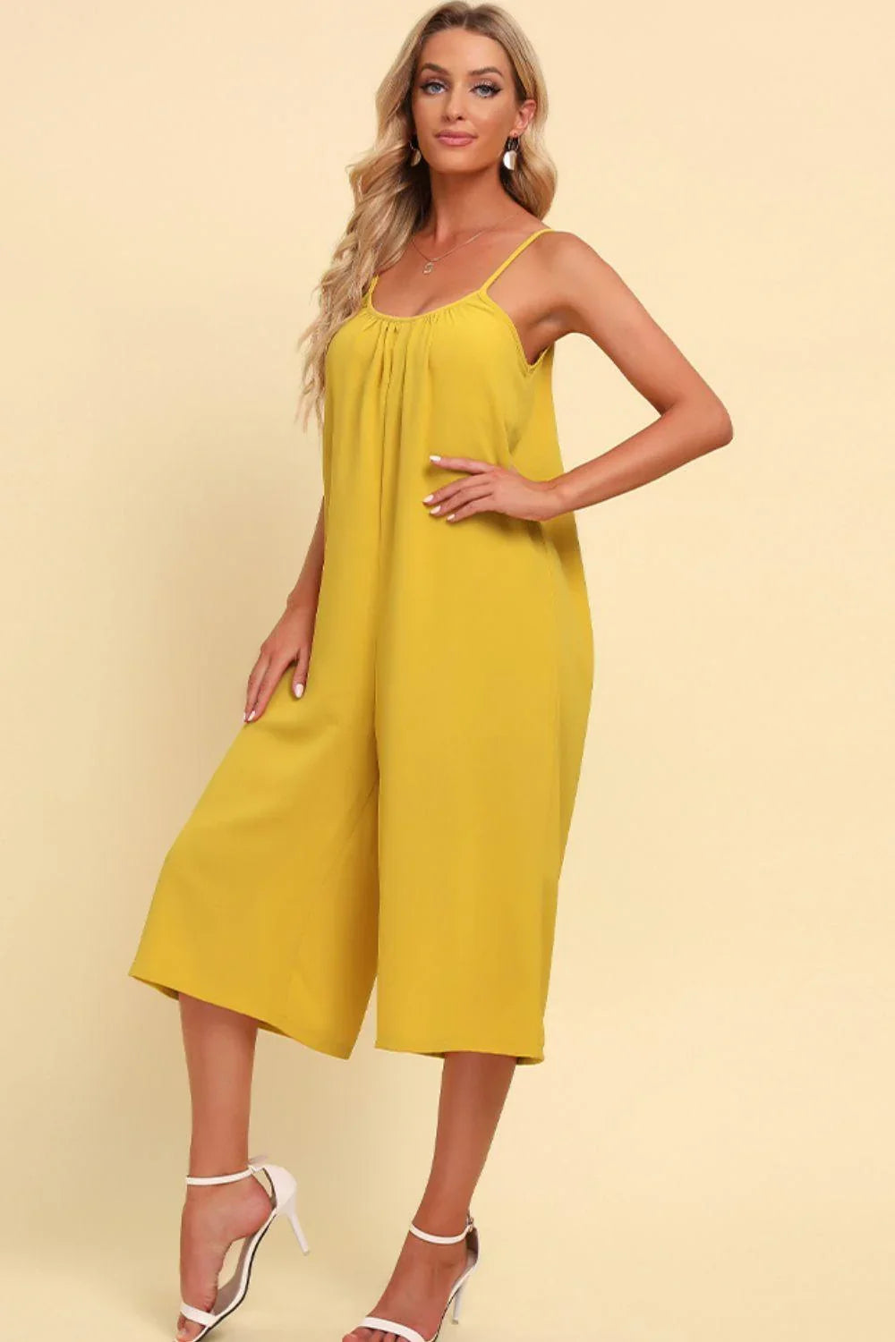 Diana Spaghetti Strap Scoop Neck Jumpsuits - Vestir en Moda