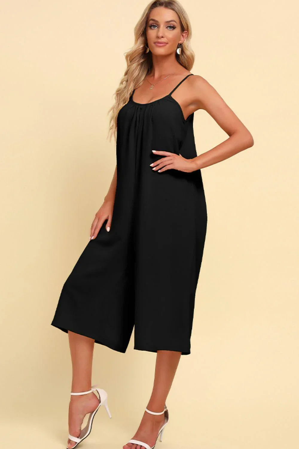 Diana Spaghetti Strap Scoop Neck Jumpsuits - Vestir en Moda
