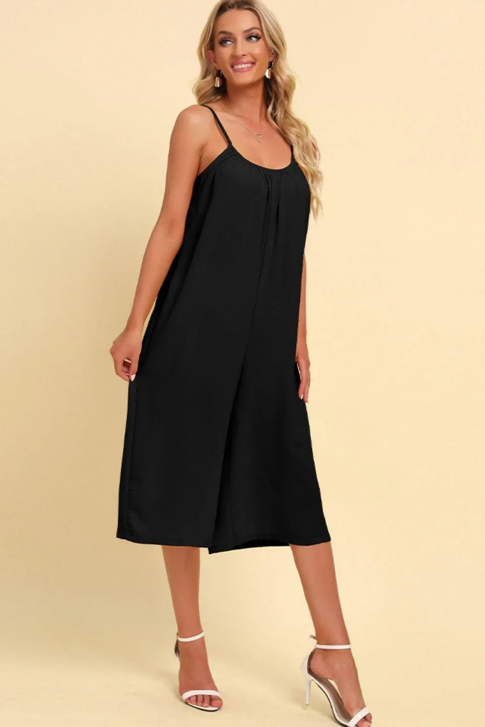 Diana Spaghetti Strap Scoop Neck Jumpsuits - Vestir en Moda
