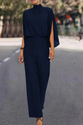 Diana Tie Back Mock Neck Split Sleeve Jumpsuits - Vestir en Moda