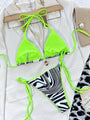 Dorothy Sexy Leopard Thong Brazilian Halter Beach Wear Swimwear - Vestir en Moda
