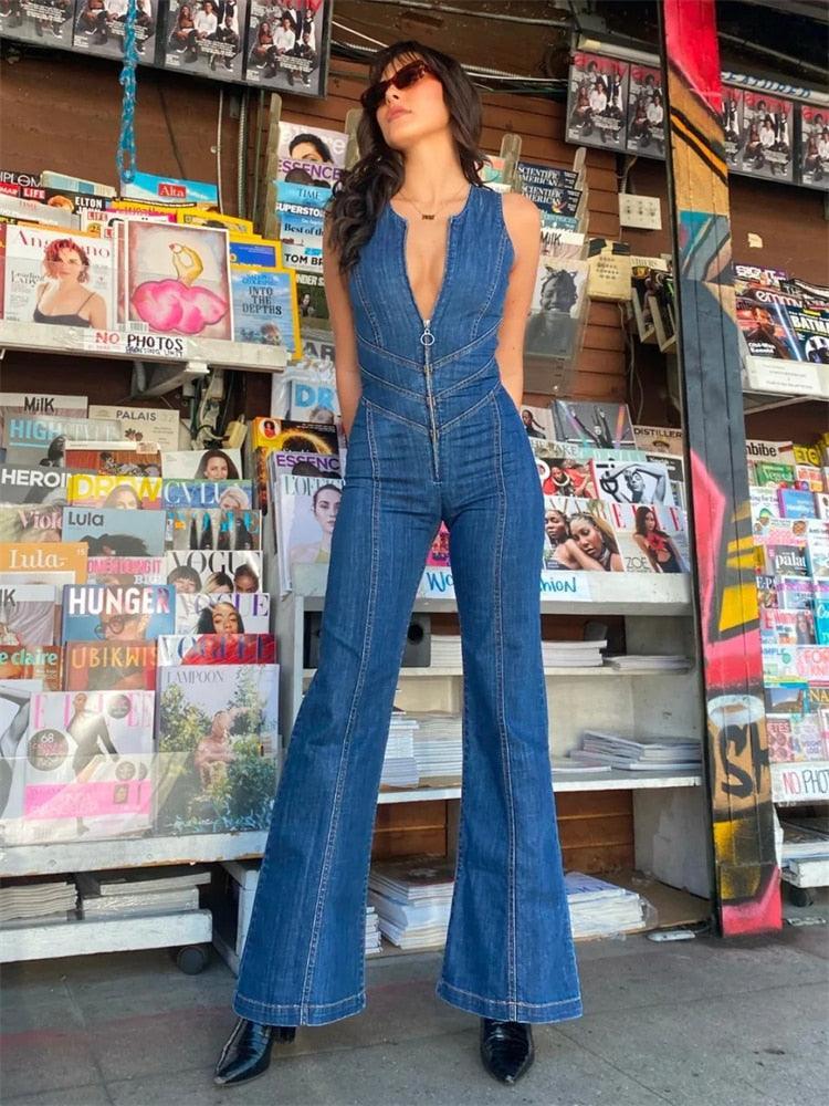 Dulce Backless Heart Cutout Women Casual Sleeveless Jumpsuits - Vestir en Moda