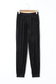 Bianca Black Solid Velvet Jogger Pants