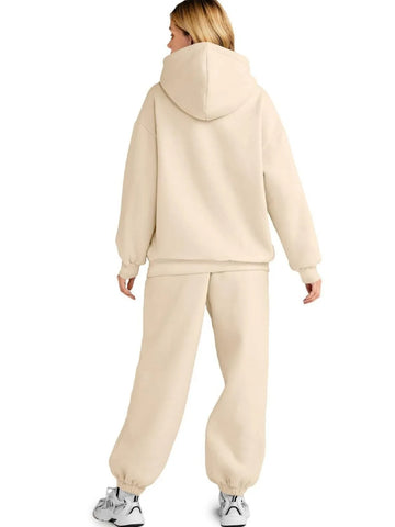 Arianna Full Size Kangaroo Pocket Two Piece Sets