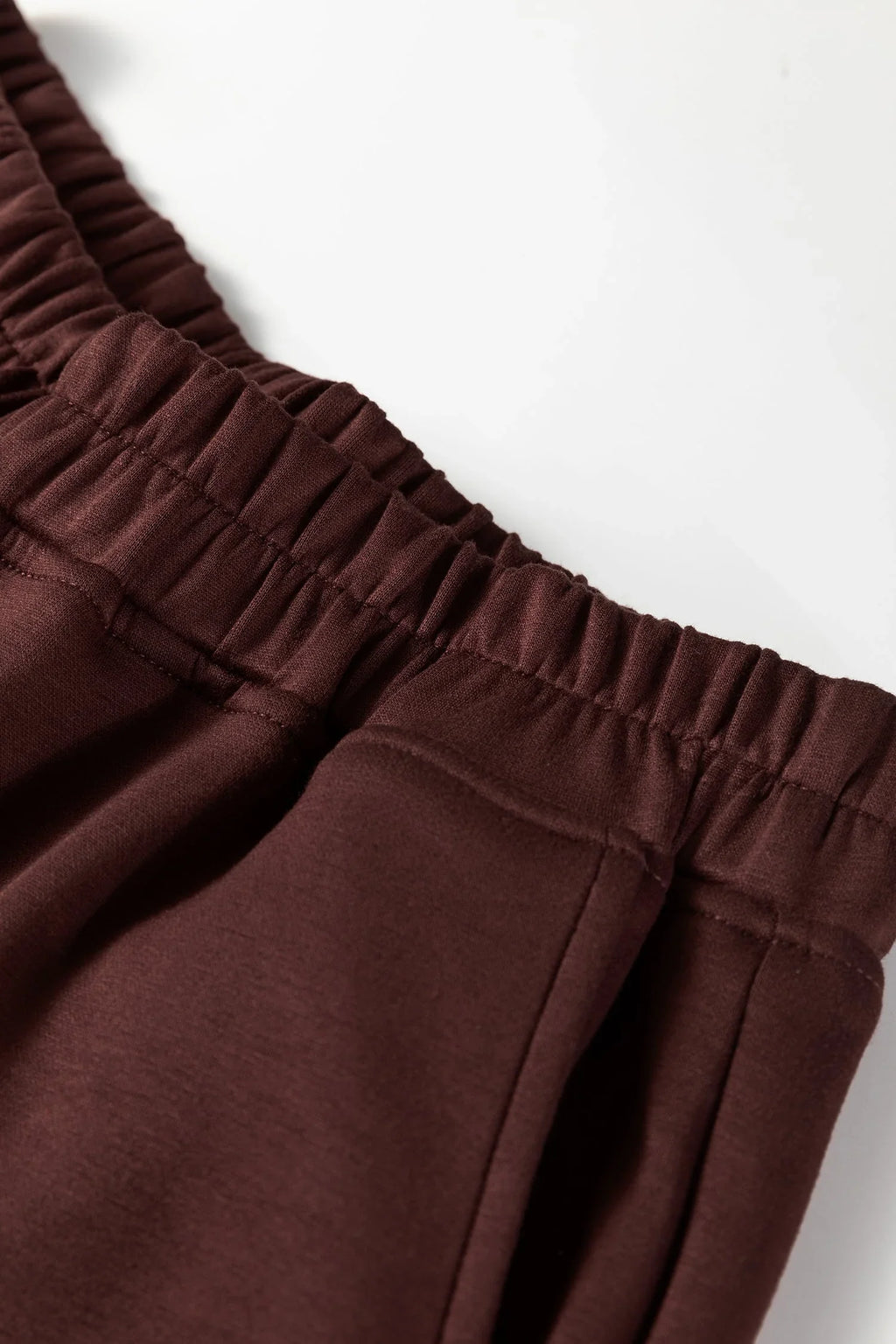 Chicory Coffee Button Drawstring Cropped Hoodie Jogger Set