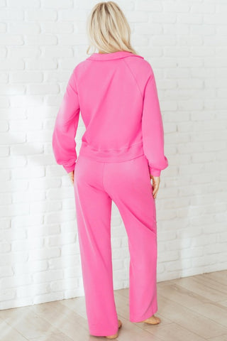 Kayli Solid Collared Central Seam Two Piece Sets