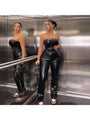 Eimy Fashion Leather Strapless Tanks - Vestir en Moda