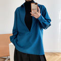 Eleanor Long Sleeve V-neck Fashionable Outerwear Blouse - Vestir en Moda