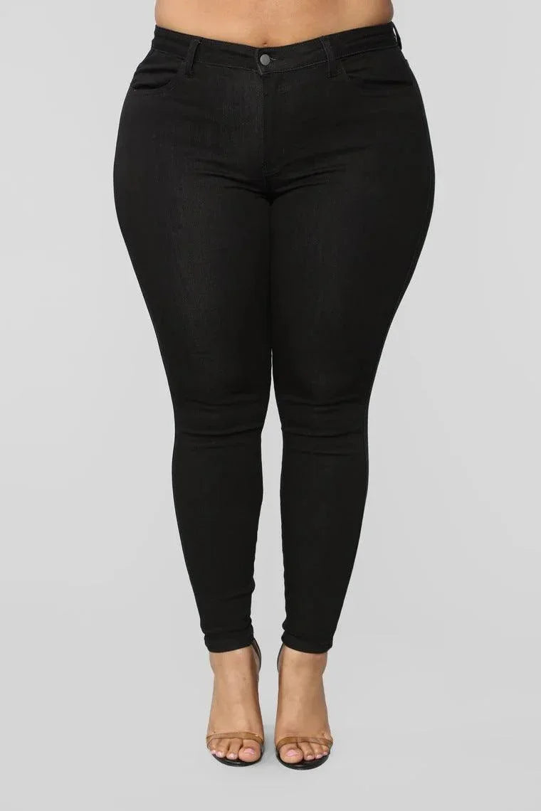 Eliana Plus Size New Fashion High Elastic Denim Skinny Jeans - Vestir en Moda