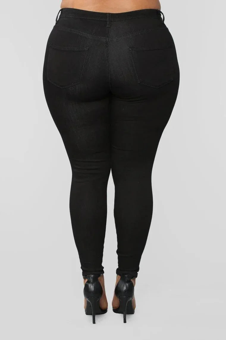 Eliana Plus Size New Fashion High Elastic Denim Skinny Jeans - Vestir en Moda