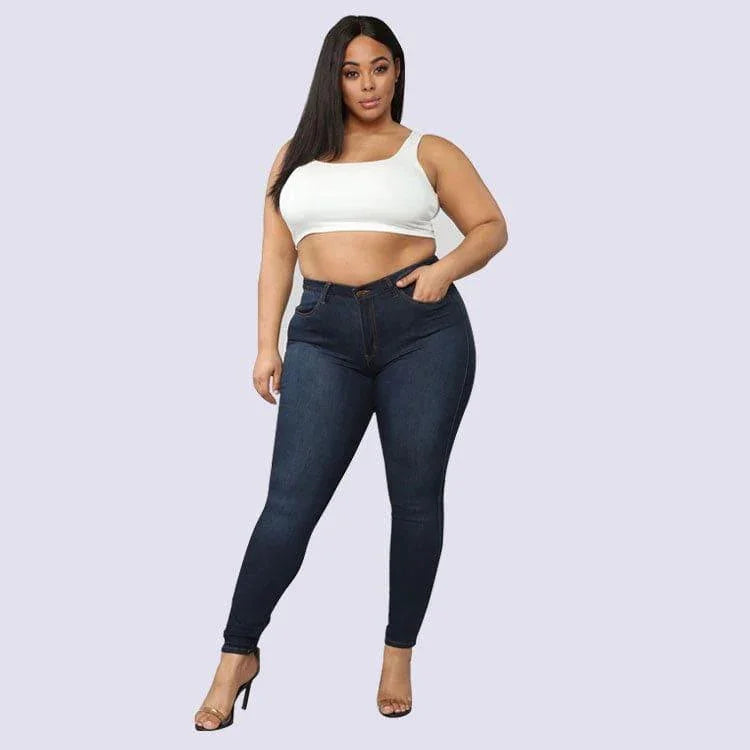 Eliana Plus Size New Fashion High Elastic Denim Skinny Jeans - Vestir en Moda