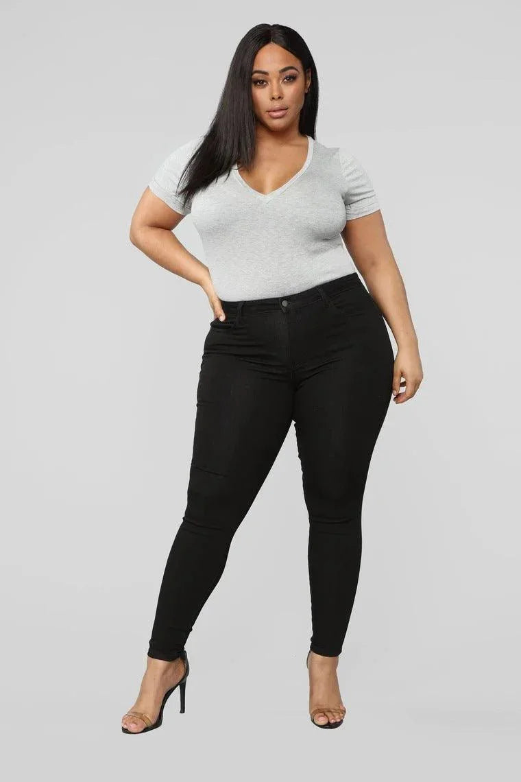 Eliana Plus Size New Fashion High Elastic Denim Skinny Jeans - Vestir en Moda