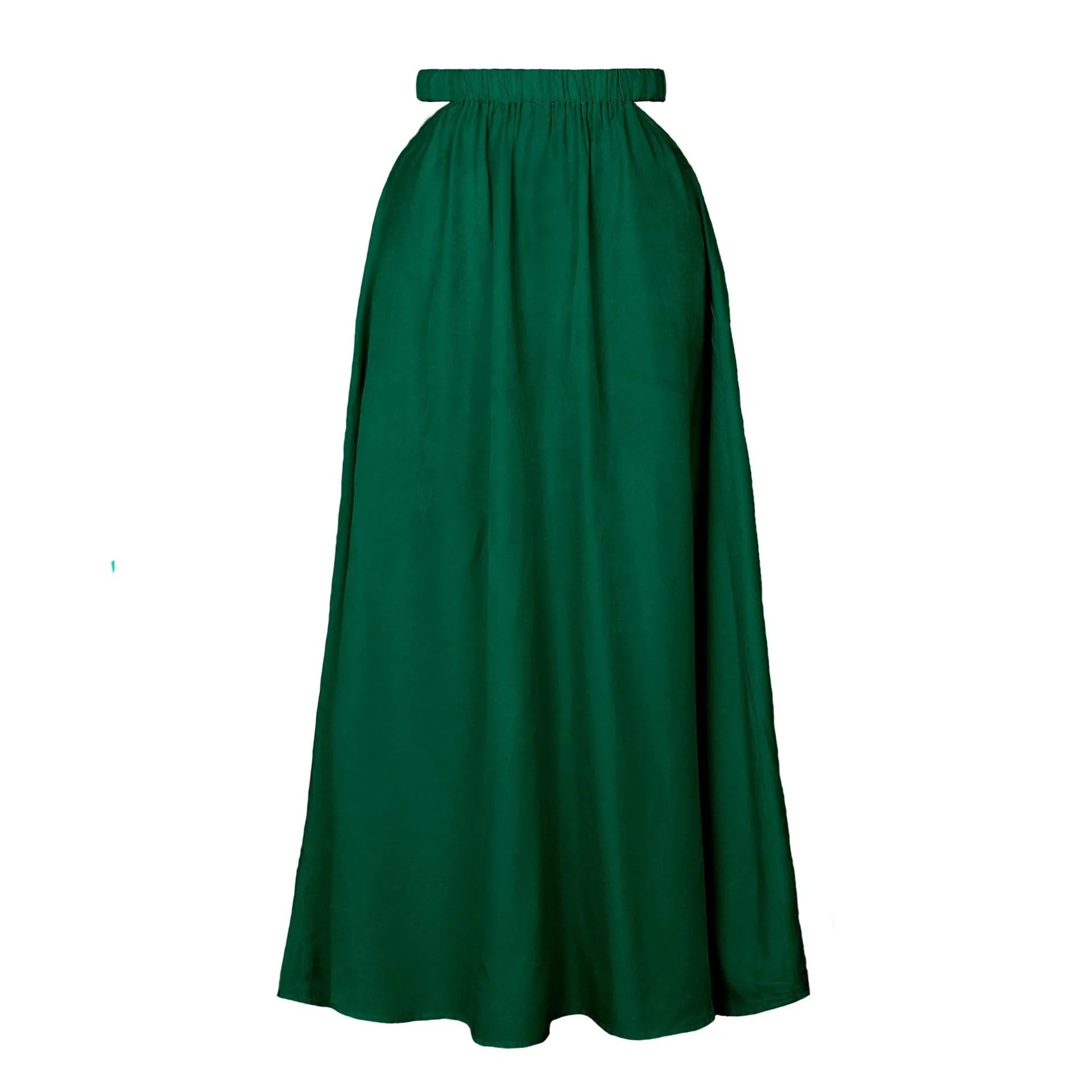 Elise High Waist Hollow Out Cutout Out Solid Long A Line Big Hem Skirt - Vestir en Moda