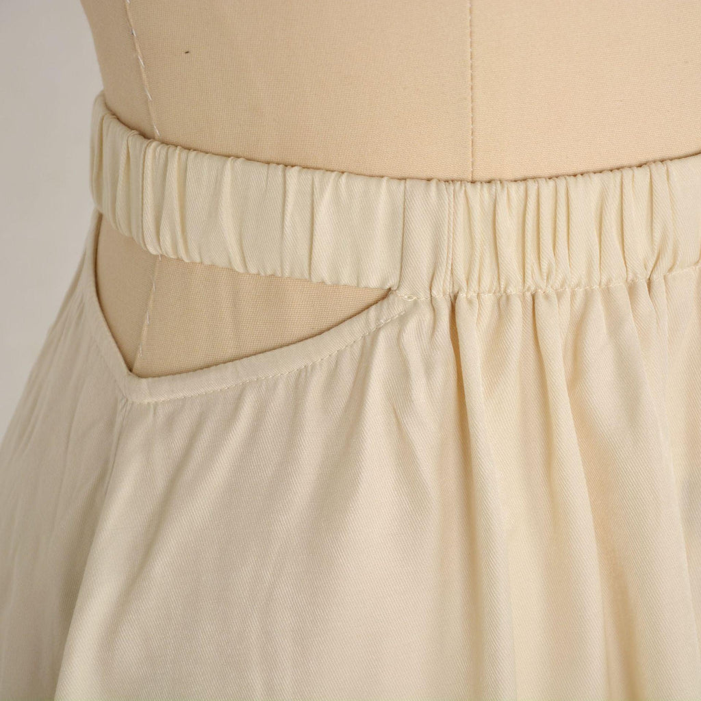 Elise High Waist Hollow Out Cutout Out Solid Long A Line Big Hem Skirt - Vestir en Moda