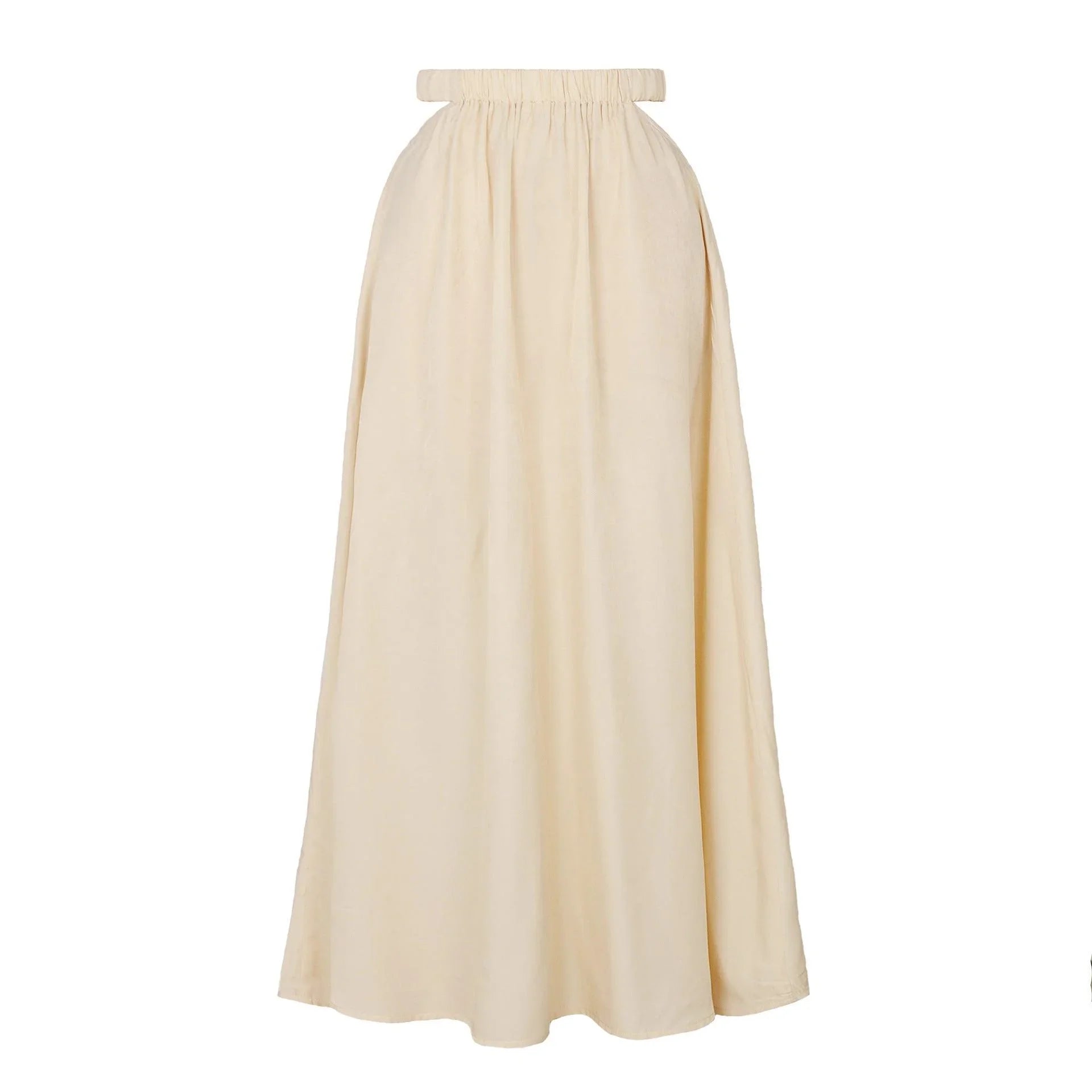 Elise High Waist Hollow Out Cutout Out Solid Long A Line Big Hem Skirt - Vestir en Moda