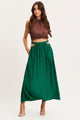 Elise High Waist Hollow Out Cutout Out Solid Long A Line Big Hem Skirt - Vestir en Moda