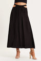Elise High Waist Hollow Out Cutout Out Solid Long A Line Big Hem Skirt - Vestir en Moda