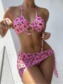 Elizabeth Sexy Strawberry Printed 3 Piece Bikini - Vestir en Moda