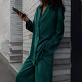 Ella Casual Satin Suit Western Clothing High End Two Piece Sets - Vestir en Moda