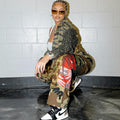 Elle Printed High Waist Slim Casual Loose Camouflage Trousers - Vestir en Moda