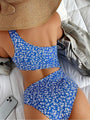 Ellie One Shoulder Floral Cut Out Swimsuits - Vestir en Moda