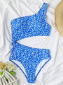 Ellie One Shoulder Floral Cut Out Swimsuits - Vestir en Moda
