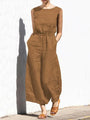 Elsa Sleeveless Trousers Women Fashion Casual Loose- Jumpsuits - Vestir en Moda