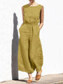 Elsa Sleeveless Trousers Women Fashion Casual Loose- Jumpsuits - Vestir en Moda