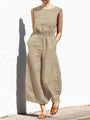 Elsa Sleeveless Trousers Women Fashion Casual Loose- Jumpsuits - Vestir en Moda