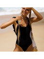 Elsie Solid Backless Sleeveless One-piece Bikinis - Vestir en Moda