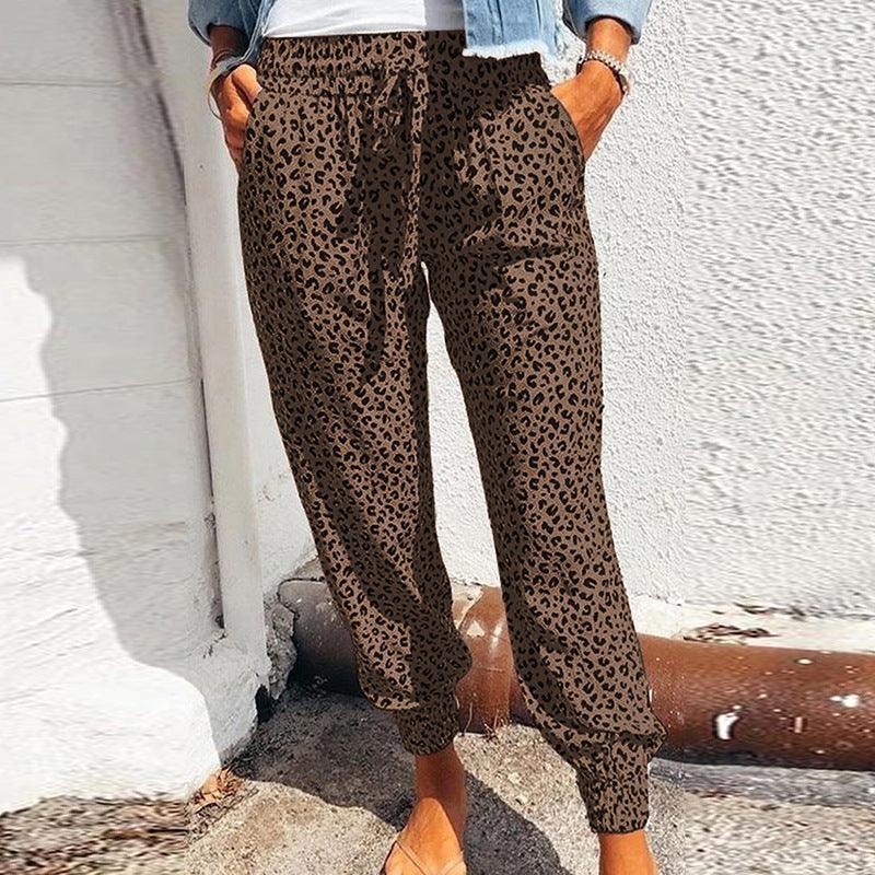 Emberly European And American Leopard Print Slim Pants - Vestir en Moda