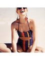 Emersyn Sexy Halter Printing Hollowed Out Bikini - Vestir en Moda