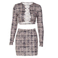 Emily Autumn Sexy Printed Cropped Outfit Two Piece Set - Vestir en Moda